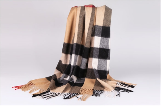 羊絨披肩 格子披肩 女士披肩