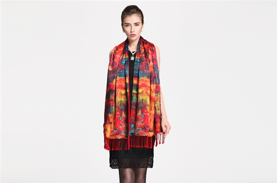 真絲披肩 印花披肩 復(fù)合披肩 披肩定制
