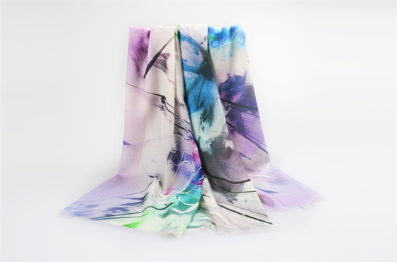 羊毛圍巾 印花圍巾 女士圍巾