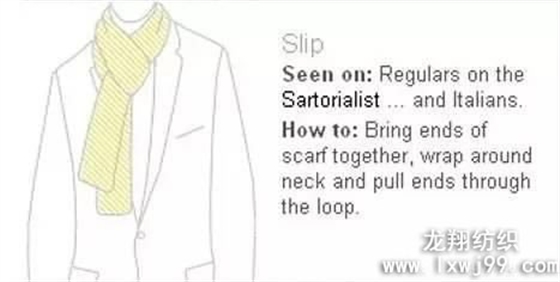 男士圍巾圍法formal style