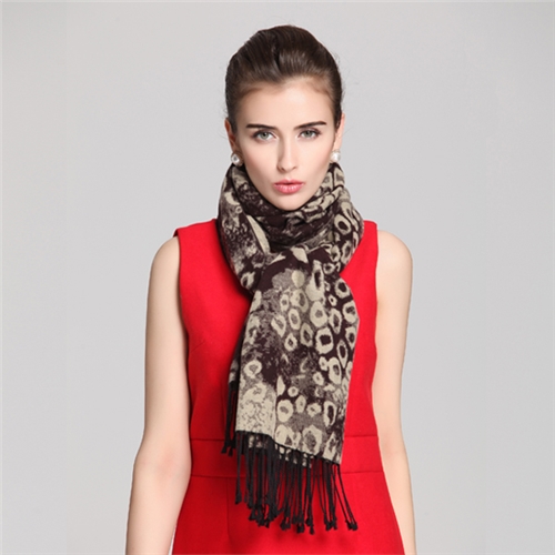 提花豹紋披肩