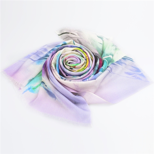 新款羊毛噴繪圍巾