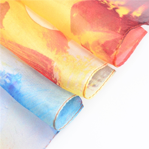 真絲女士印花圍巾