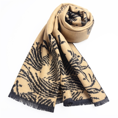 真絲提花拉毛圍巾