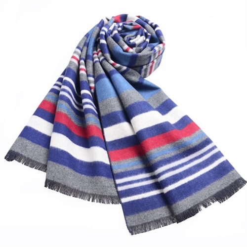 秋冬男士條紋圍巾