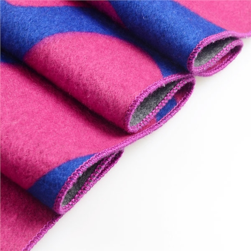 秋冬印花開叉披肩