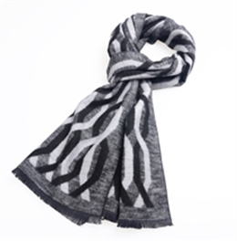 男士真絲條紋圍巾