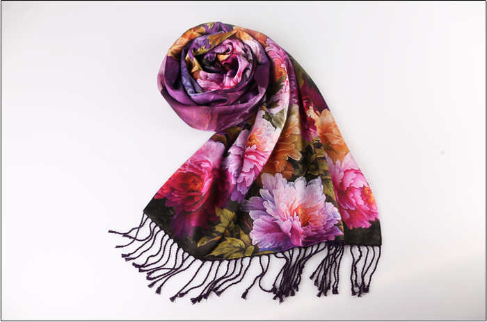 真絲披肩 印花披肩 女士披肩