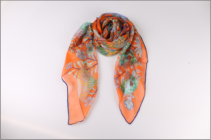 真絲圍巾 印花圍巾