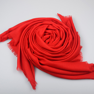 羊毛紅色圍巾