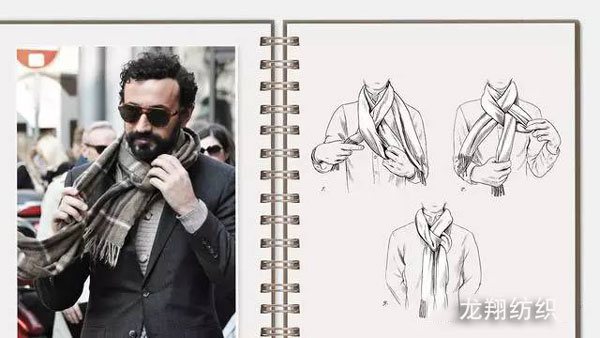 男士圍巾簡單圍法3