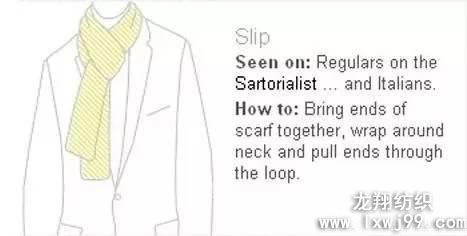 男士圍巾圍法formal style