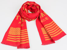 龍翔紡織為“美國華裔支持川普聯(lián)盟”特別定制紅色圍巾