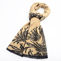 真絲提花拉毛圍巾